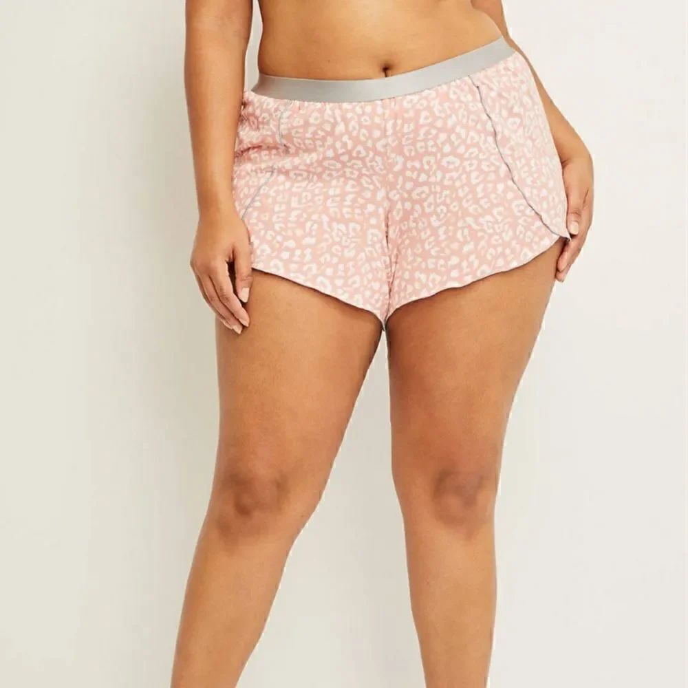 NWT 8/10 Faux Wrap Sleep Short Pink Leopard Print